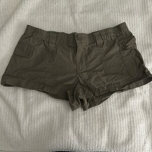 These are a dark green size small pair of cargo shorts from PacSun.